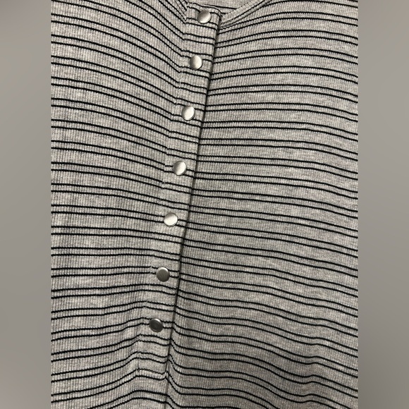 Athleta Hermosa Henley Midi Dress Striped - Picture 7 of 9
